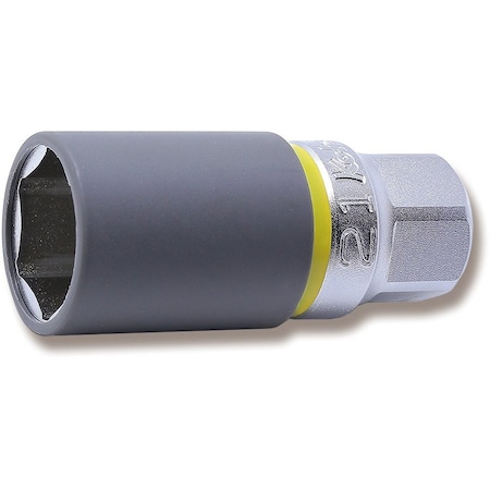 Ko-Ken Wheel Nut Socket 21mm Extra Thin walled 65mm Color coded Protector 1/2 Sq. Drive 4300PMZ.65-21